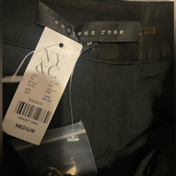 NWT Endless Rose Black Pocketed Trouser Pants size medium - Picture 4 of 4